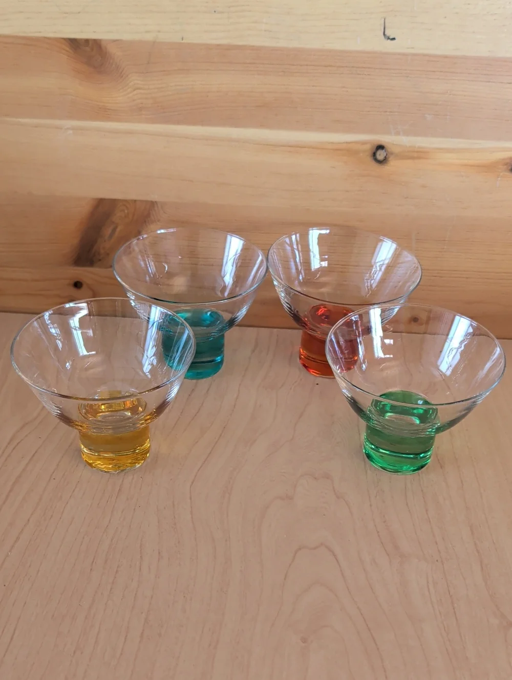4 Sagaform Club Martini Colorful Glasses.